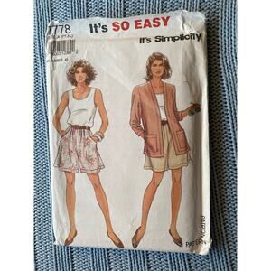 Simplicity Pattern 7778 tank top shorts jacket